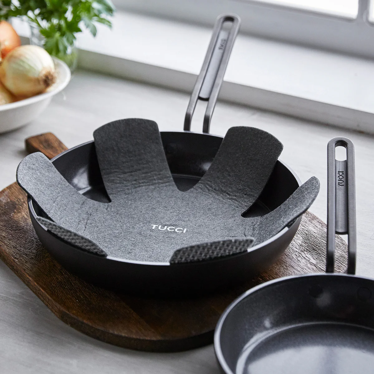 Stanley Tucci™ Ceramic Nonstick 8" and 10" Frypan Set | Milano Black - Image 6