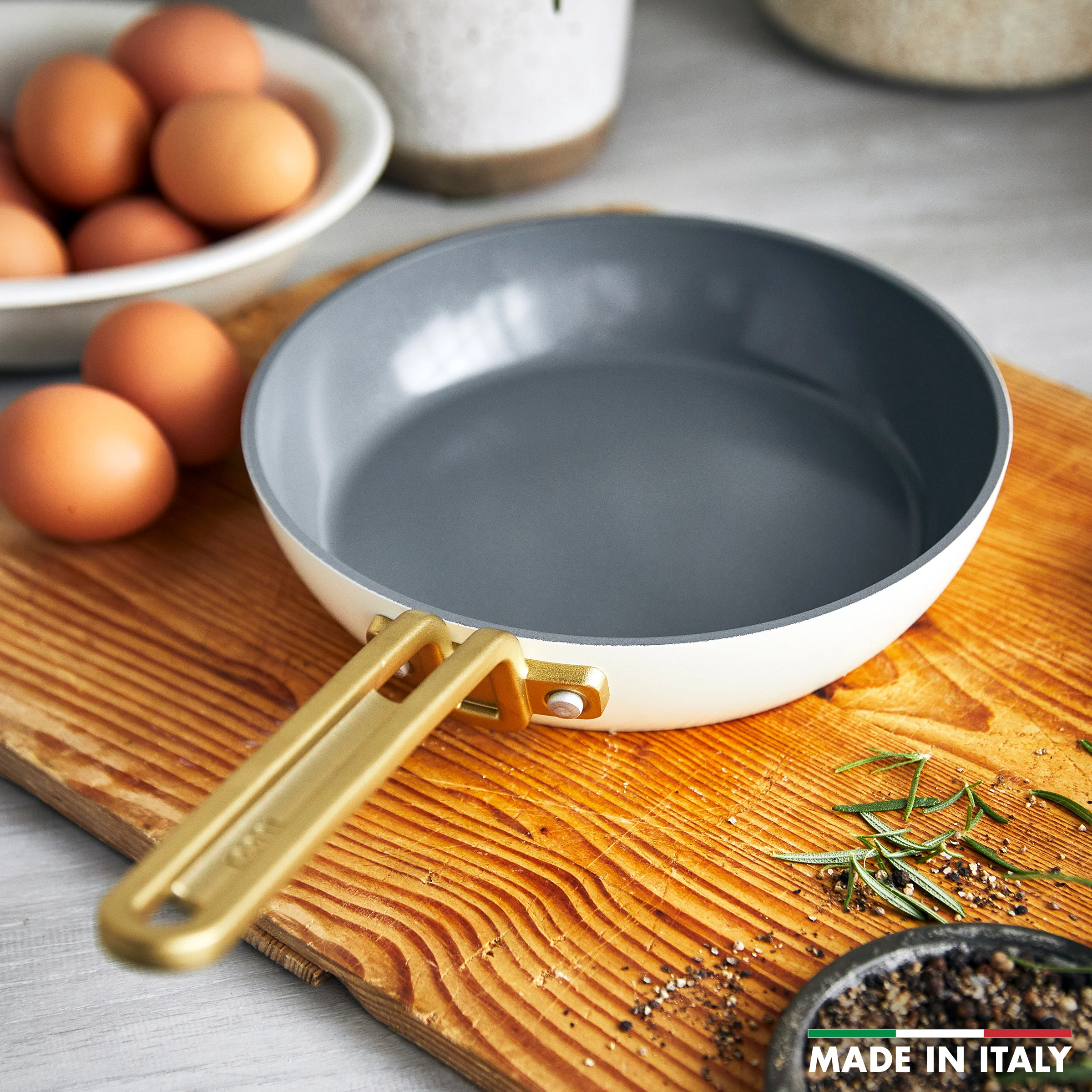 Stanley Tucci™ Ceramic Nonstick 8" Frypan | Carrara White - Image 3
