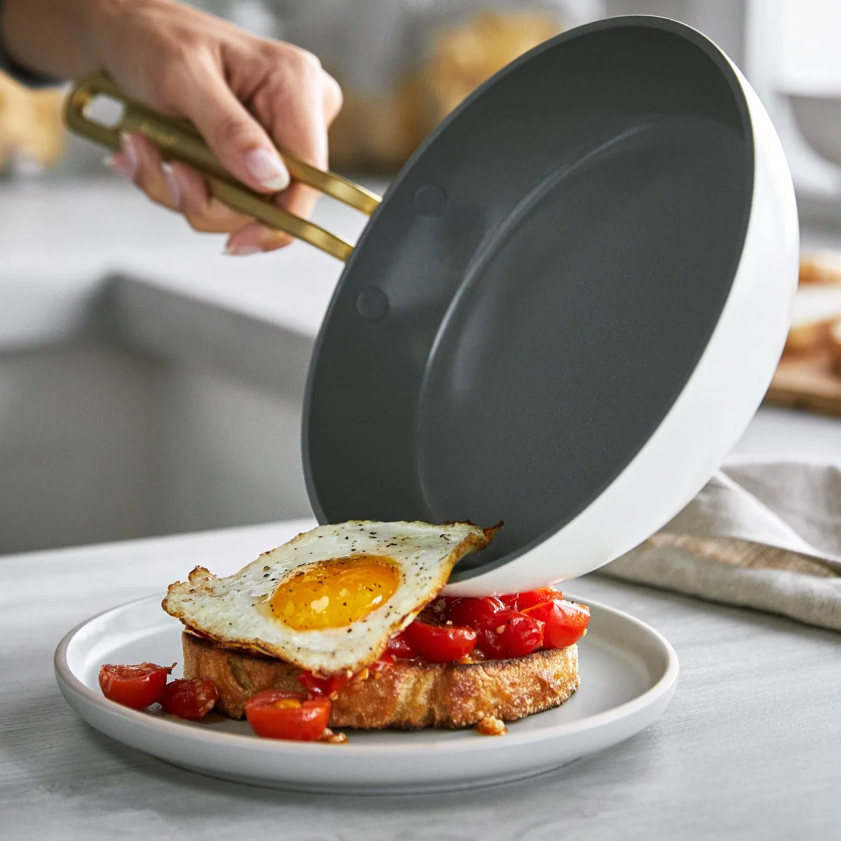Stanley Tucci™ Ceramic Nonstick 8" Frypan | Carrara White - Image 6