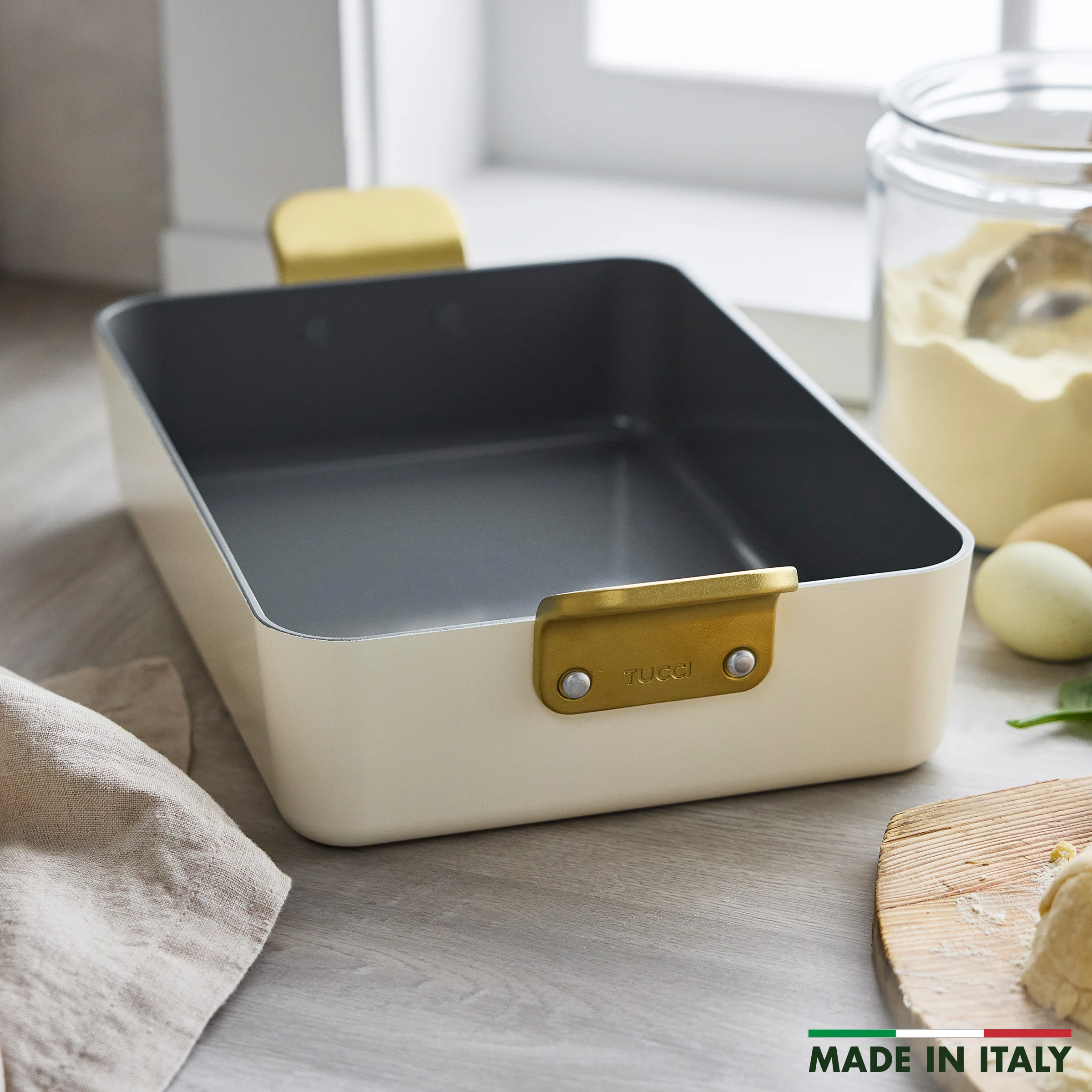 Stanley Tucci™ Ceramic Nonstick Lasagna Pan | Carrara White - Image 3