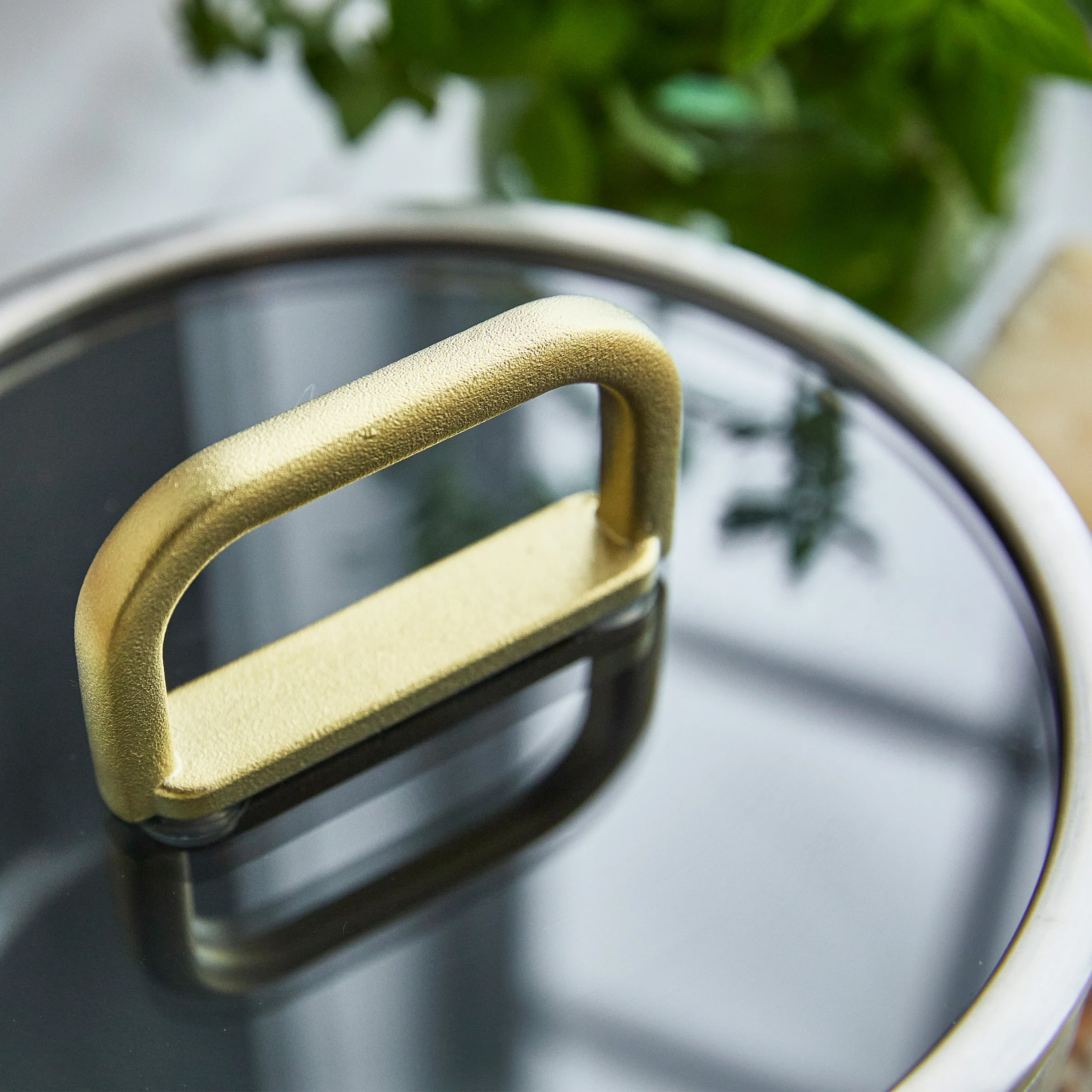 Stanley Tucci™ Stainless Steel Ceramic Nonstick 2-Quart Saucepan with Lid | Champagne Handles - Image 8