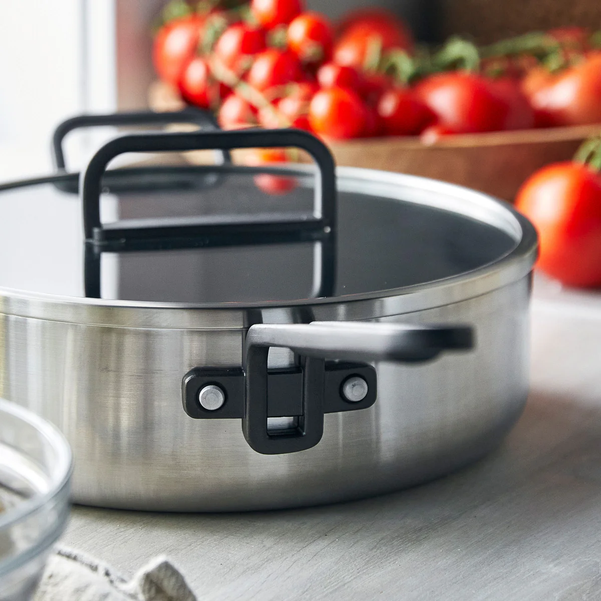 Stanley Tucci™ Stainless Steel Ceramic Nonstick 4-Quart Sauté Pan with Lid - Image 4