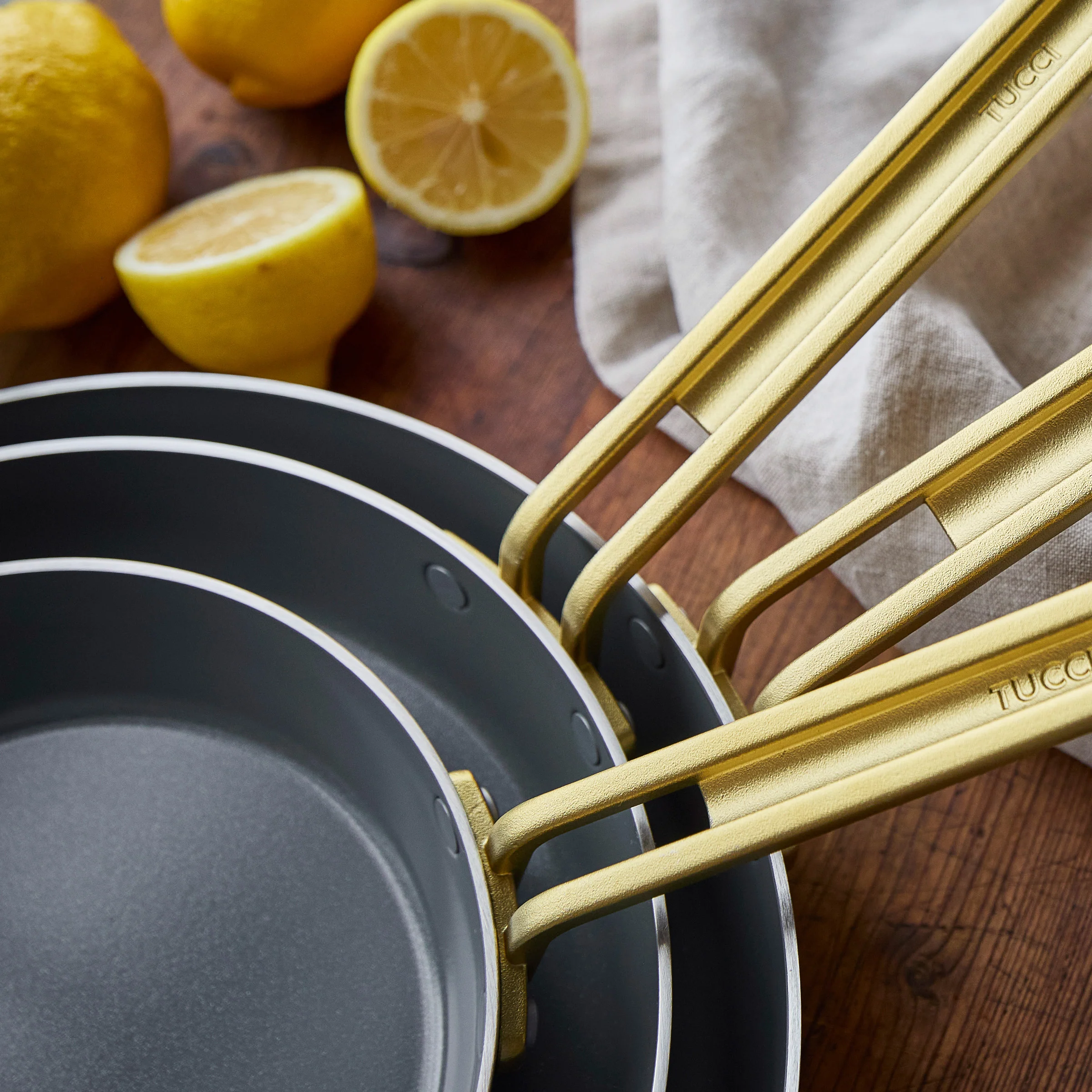 Stanley Tucci™ Stainless Steel Ceramic Nonstick 8", 10" and 12" Frypan Set - Image 10