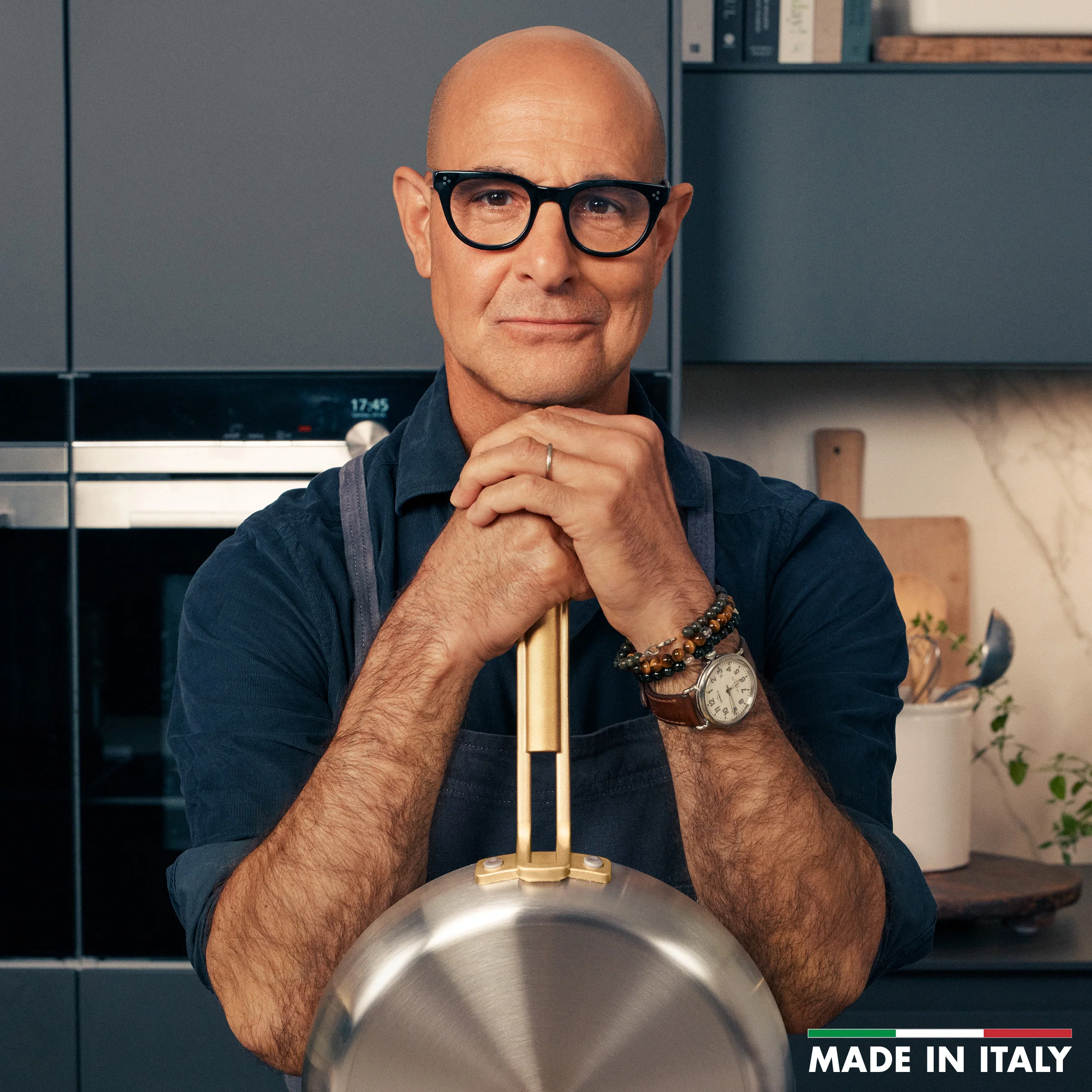 Stanley Tucci™ Stainless Steel Ceramic Nonstick 8", 10" and 12" Frypan Set - Image 15