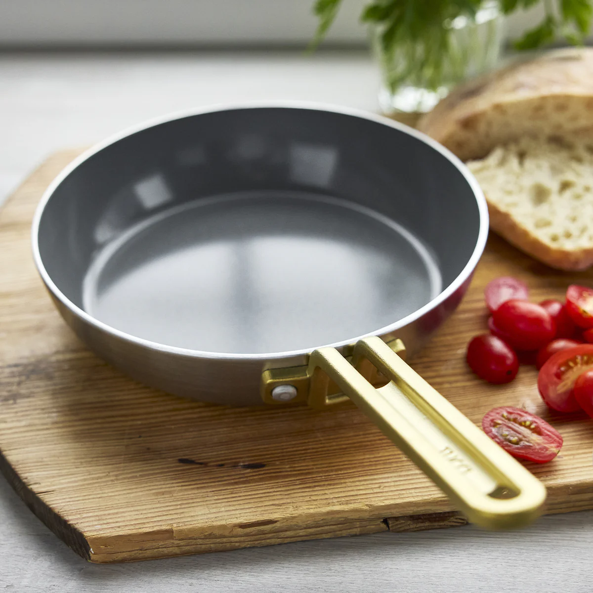 Stanley Tucci™ Stainless Steel Ceramic Nonstick 8" & 10" Frypan Set | Champagne Handles - Image 6