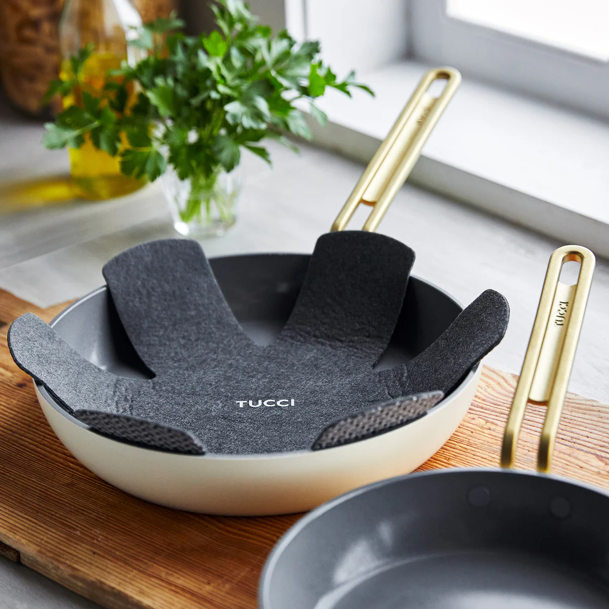 Stanley Tucci™ Ceramic Nonstick 8" and 10" Frypan Set | Carrara White - Image 10