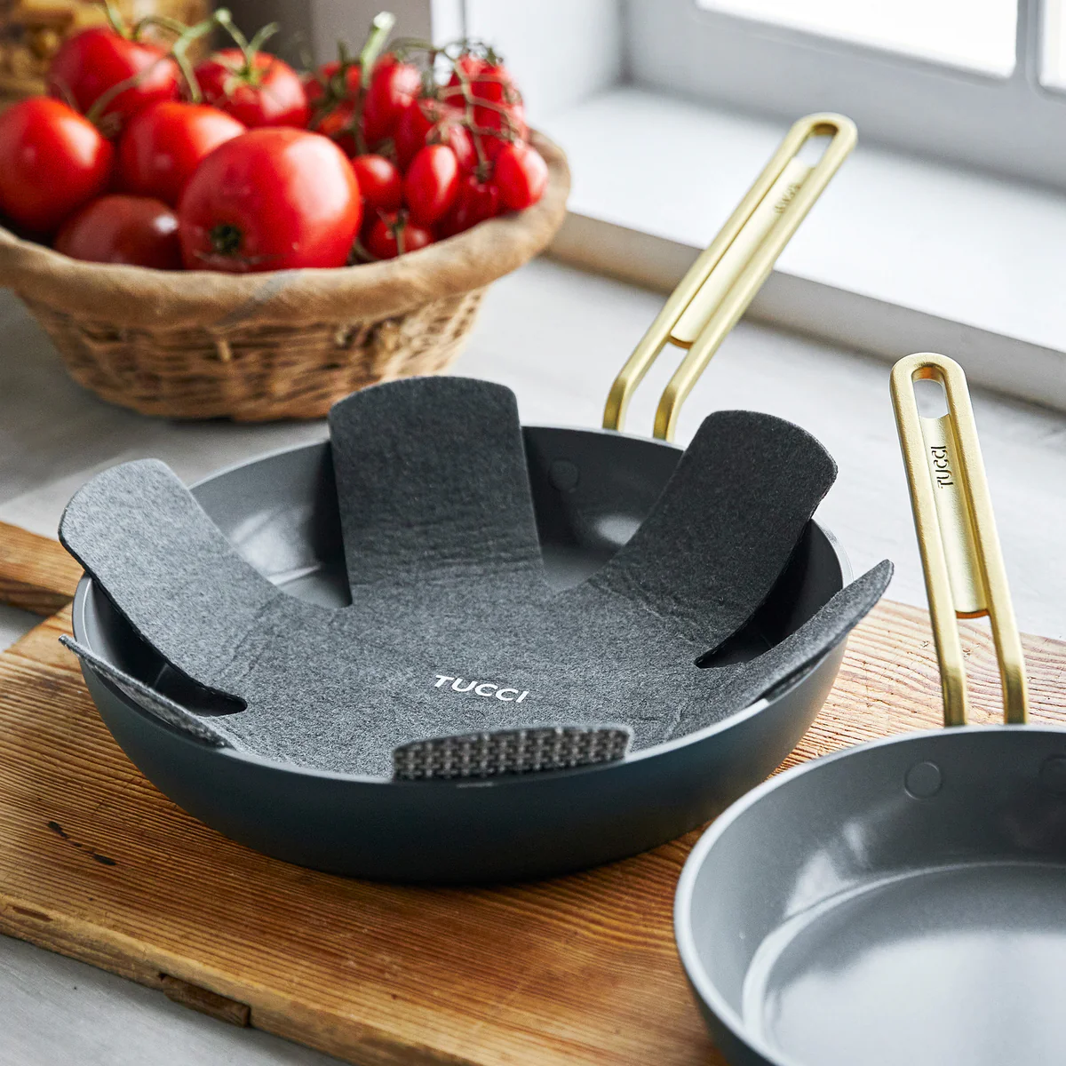 Stanley Tucci™ Ceramic Nonstick 8" and 10" Frypan Set | Venetian Teal - Image 8