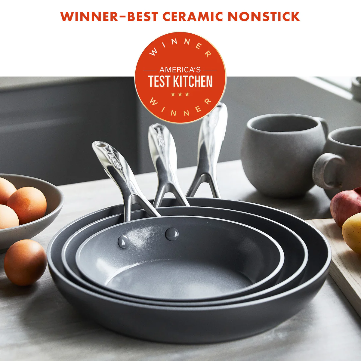 Valencia Pro Ceramic Nonstick 13-Piece Cookware Set - Image 4
