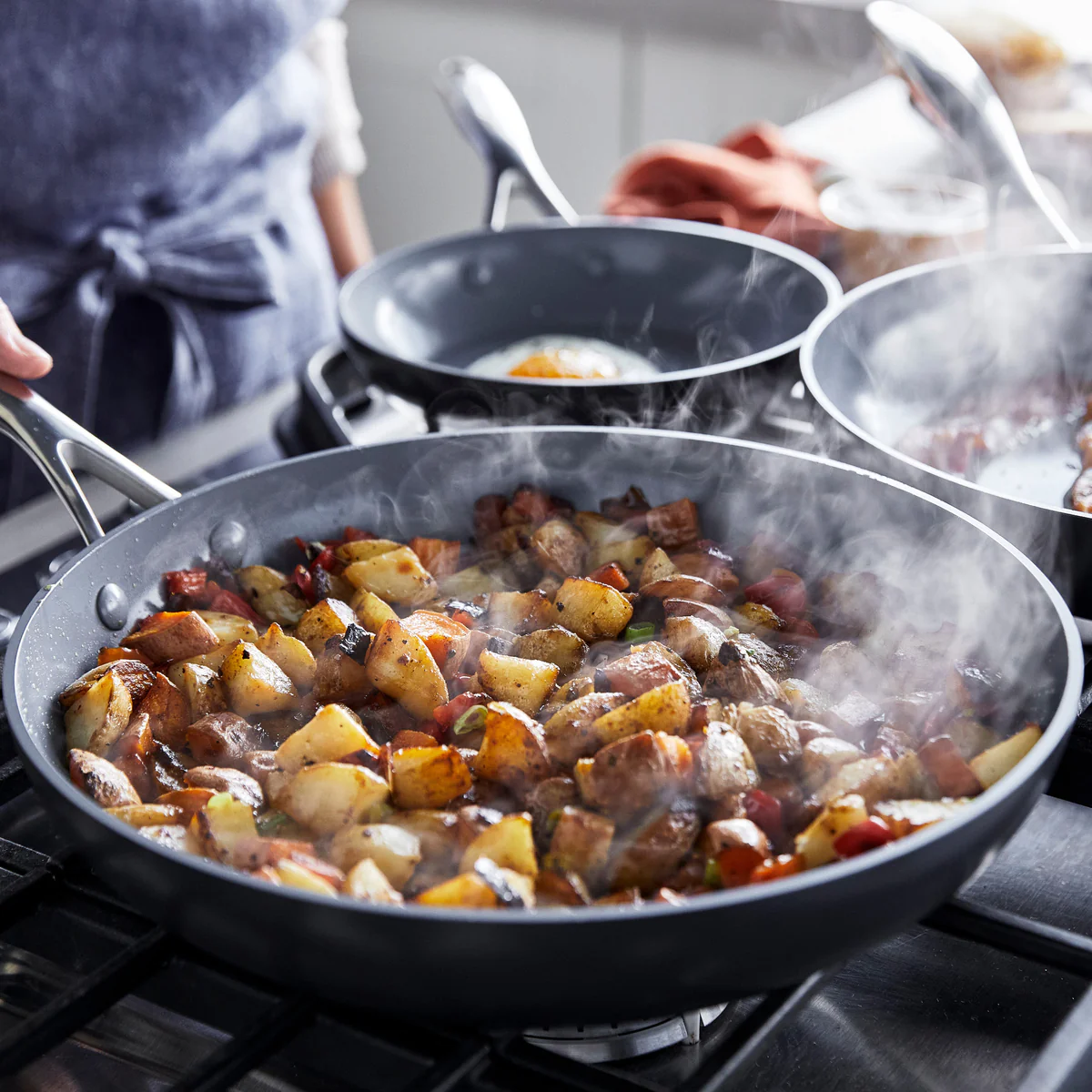 Valencia Pro Ceramic Nonstick 10" and 12" Frypan Set - Image 6
