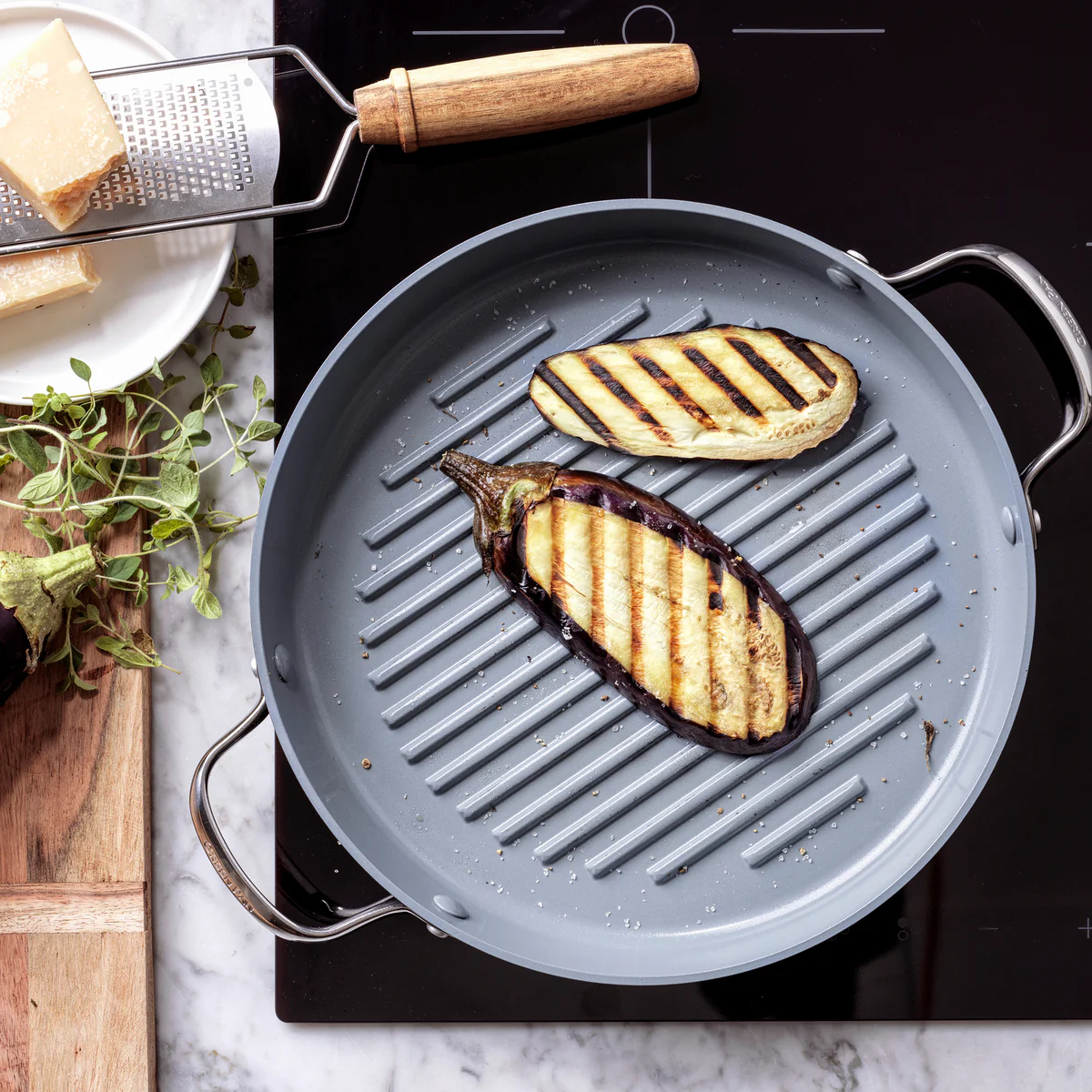 Valencia Pro Ceramic Nonstick 11" Round Grill Pan - Image 8