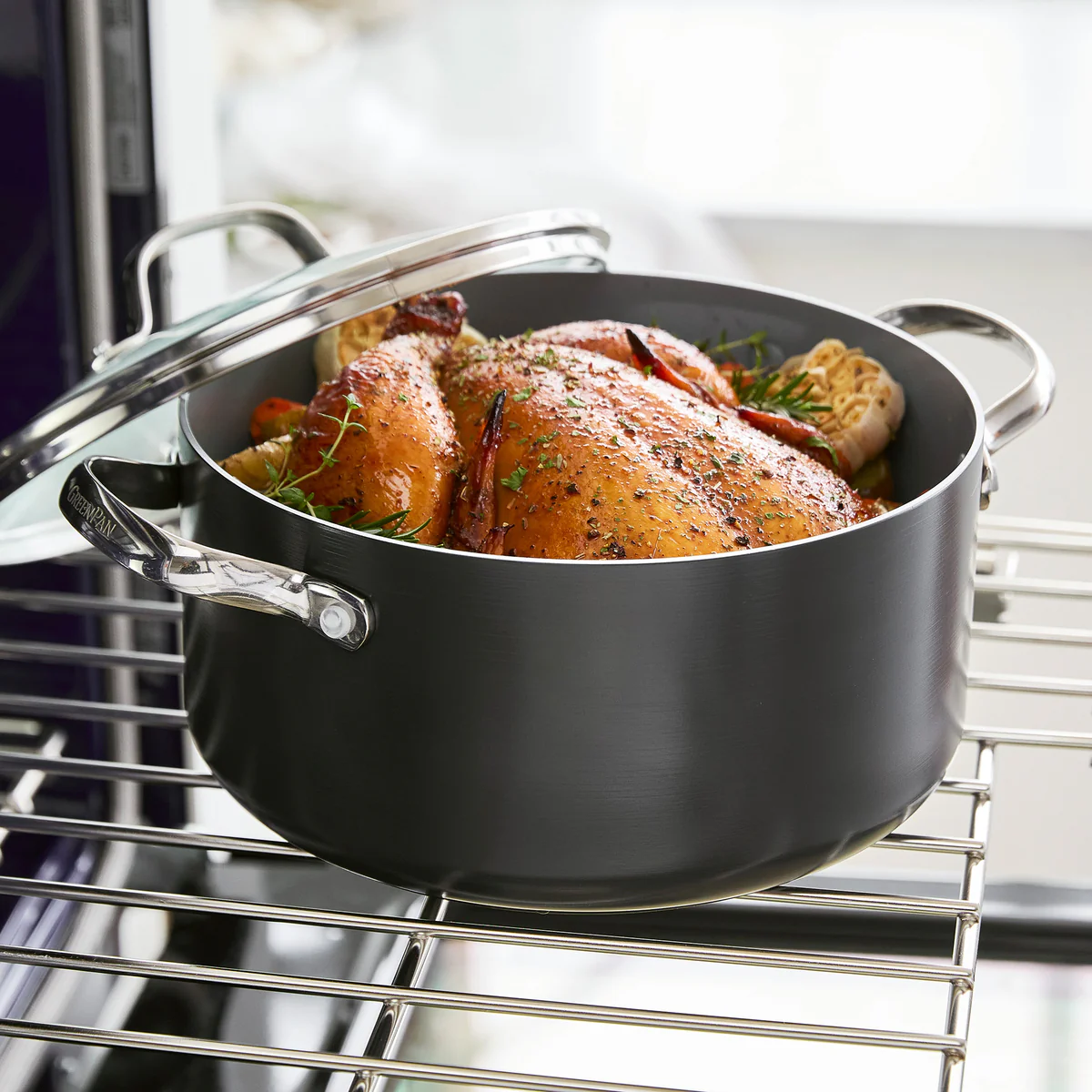 Valencia Pro Ceramic Nonstick 5.5-Quart Stockpot with Lid - Image 5