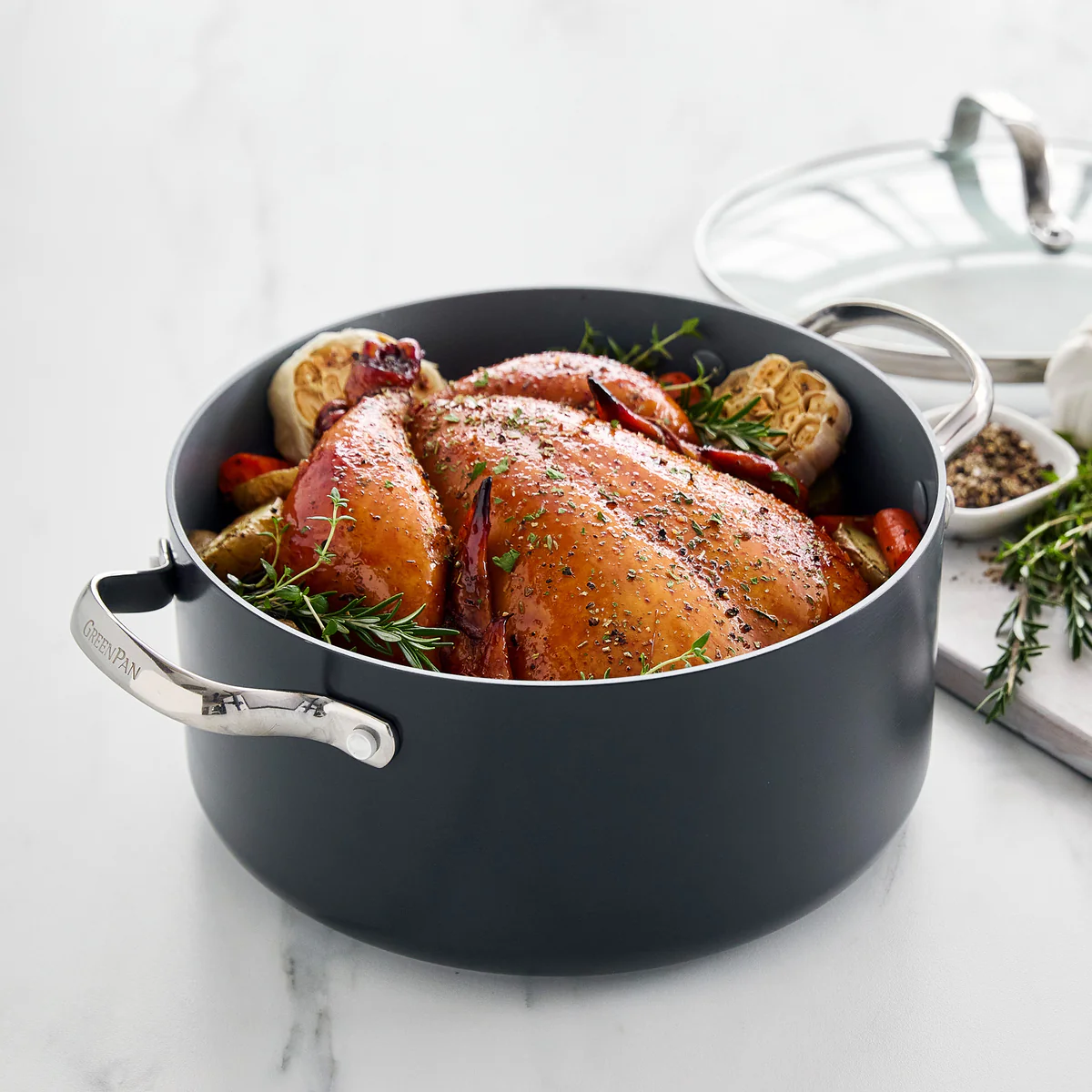 Valencia Pro Ceramic Nonstick 5.5-Quart Stockpot with Lid - Image 7