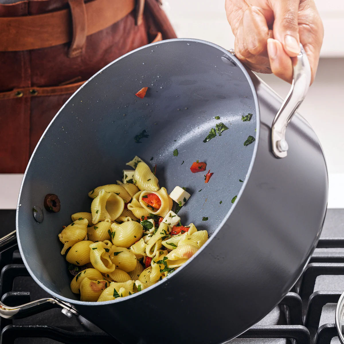 Valencia Pro Ceramic Nonstick 5.5-Quart Stockpot with Lid - Image 8