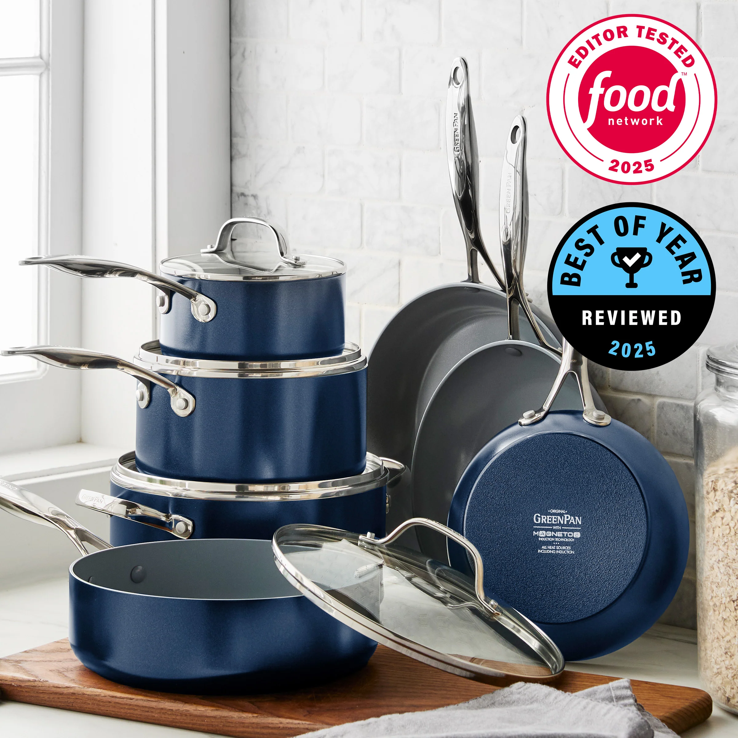 Valencia Pro Ceramic Nonstick 11-Piece Cookware Set | Twilight - Image 2