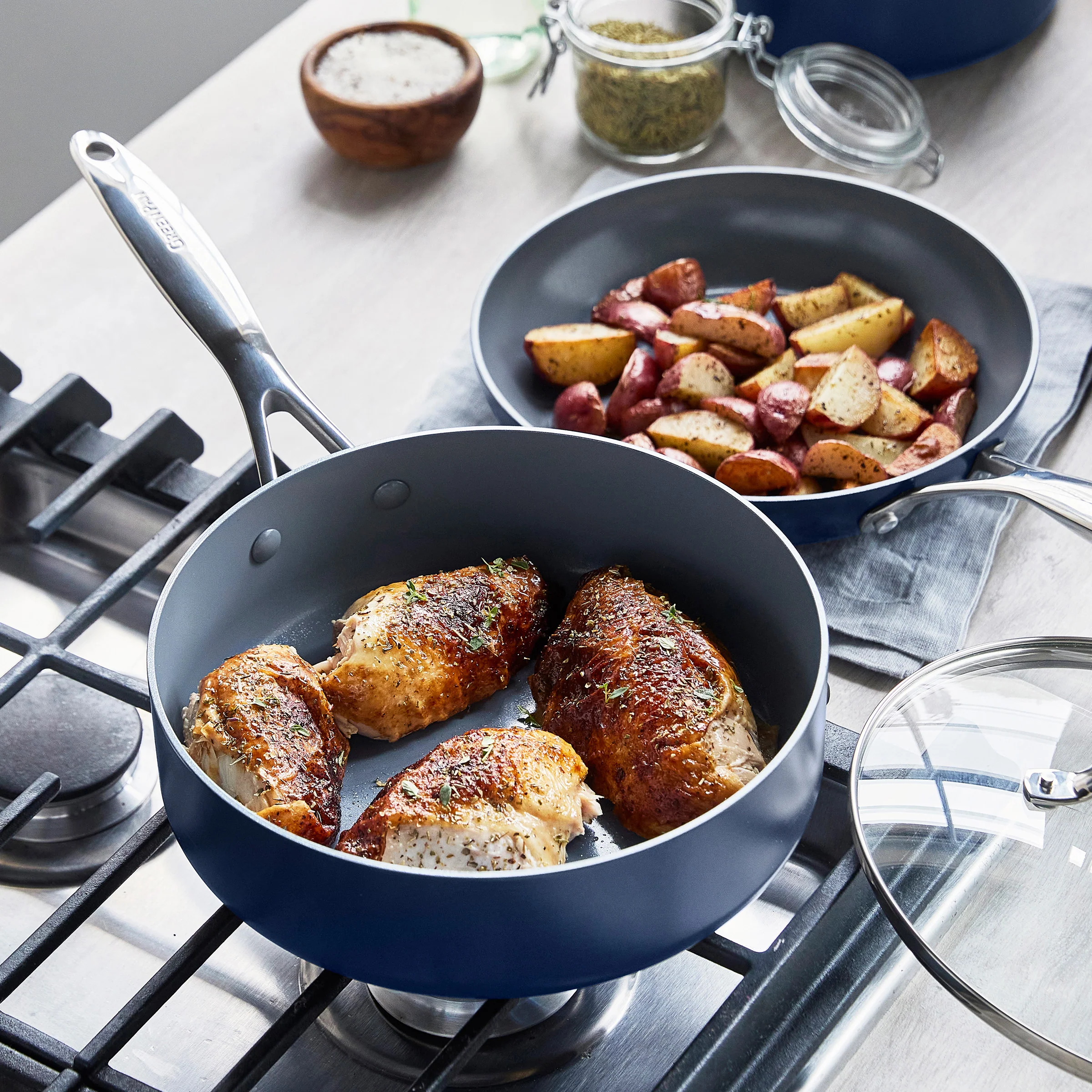 Valencia Pro Ceramic Nonstick 11-Piece Cookware Set | Twilight - Image 7