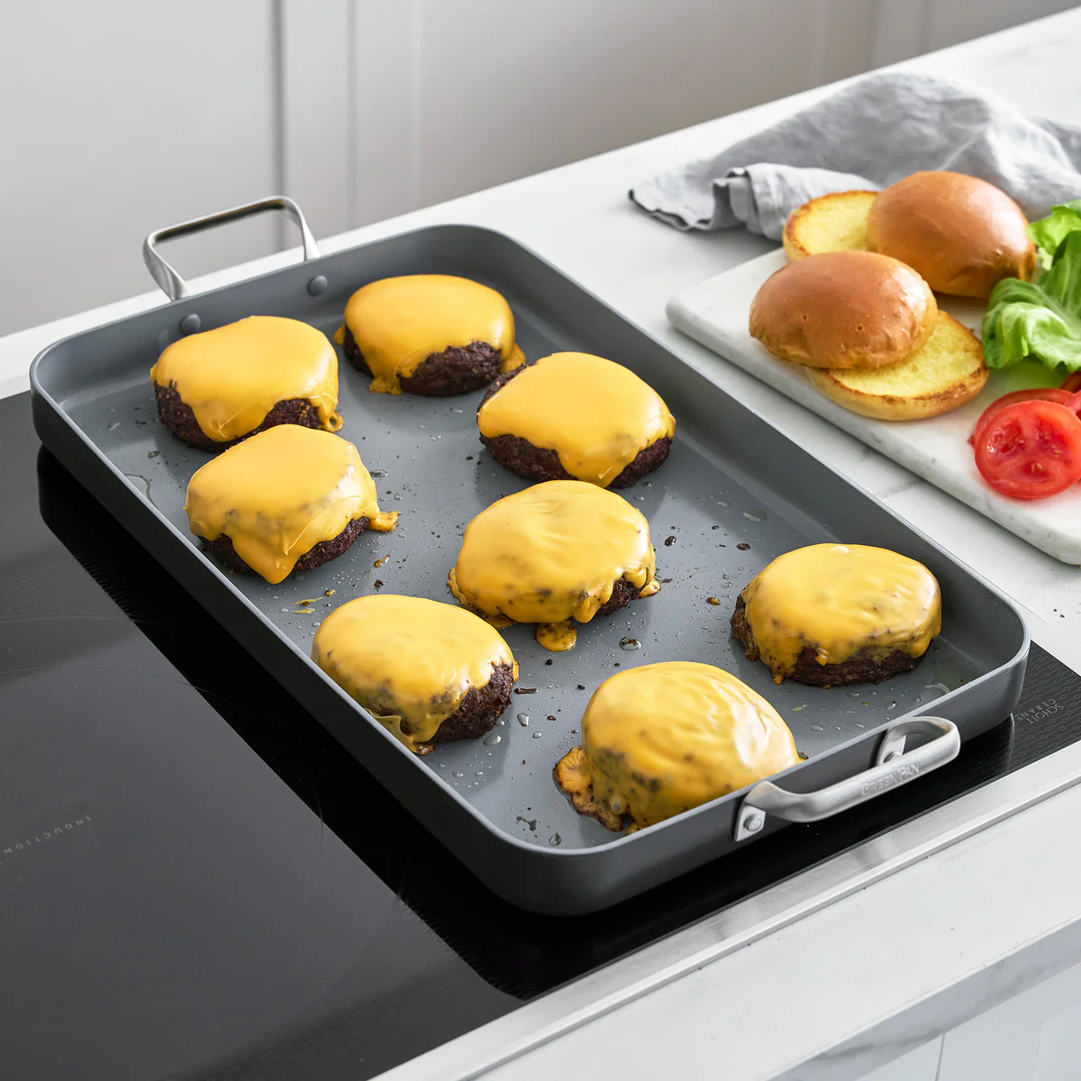 Valencia Pro Ceramic Nonstick 18" x 11" Double Burner Griddle - Image 3