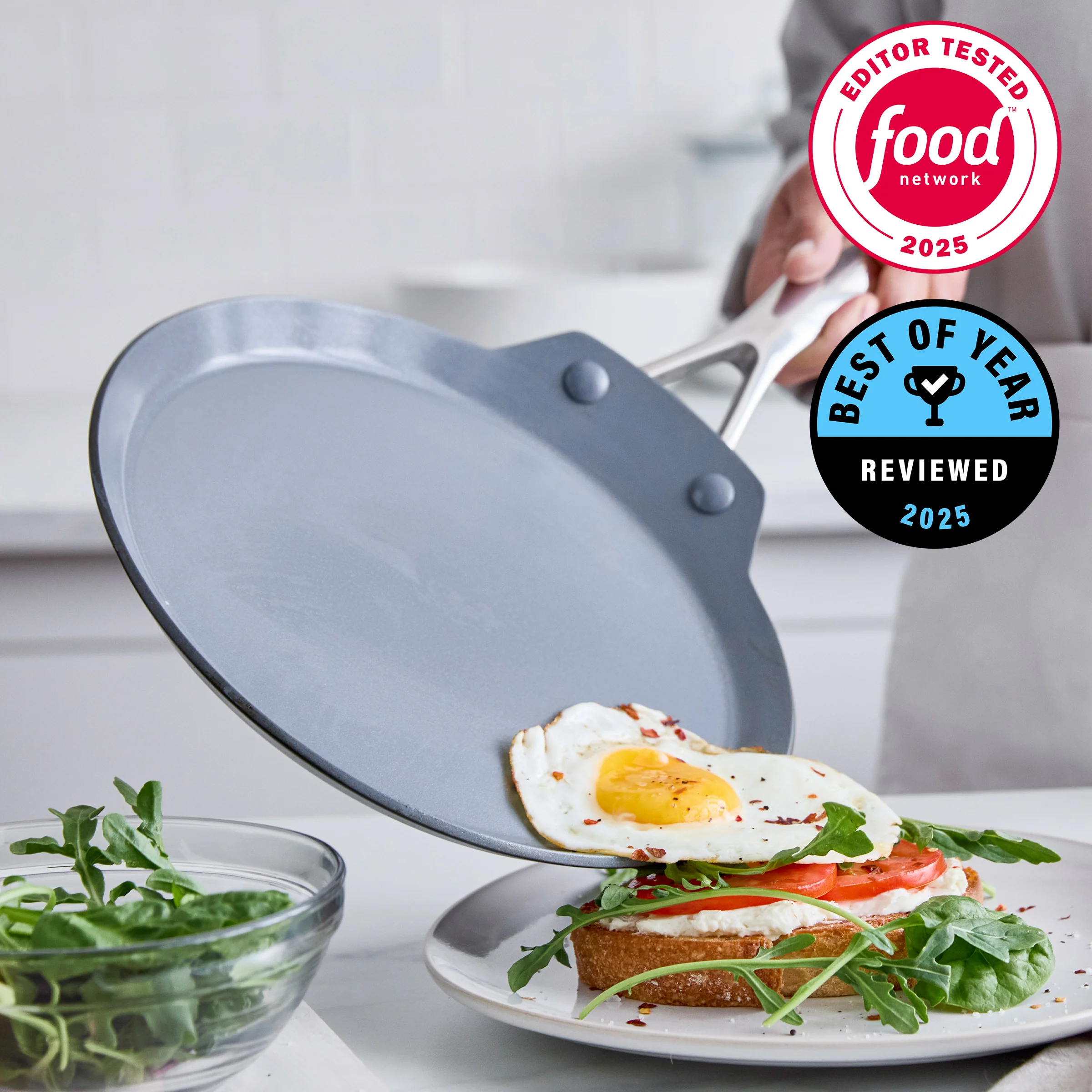 Valencia Pro Ceramic Nonstick 9.5" Crepe Pan - Image 2