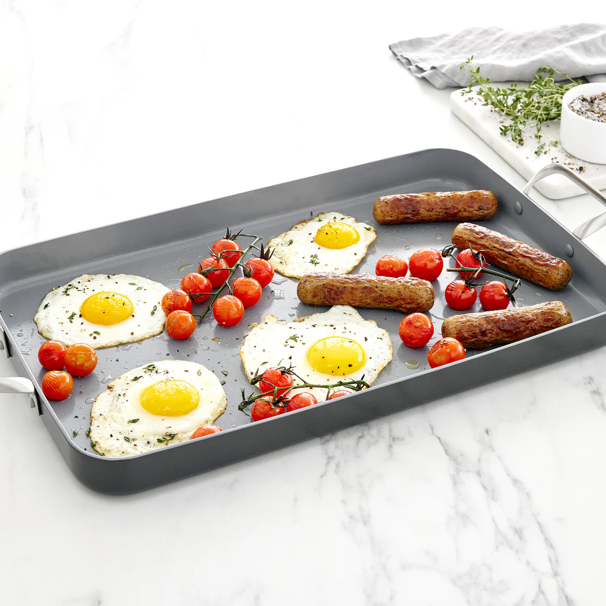 Valencia Pro Ceramic Nonstick 18" x 11" Double Burner Griddle - Image 4