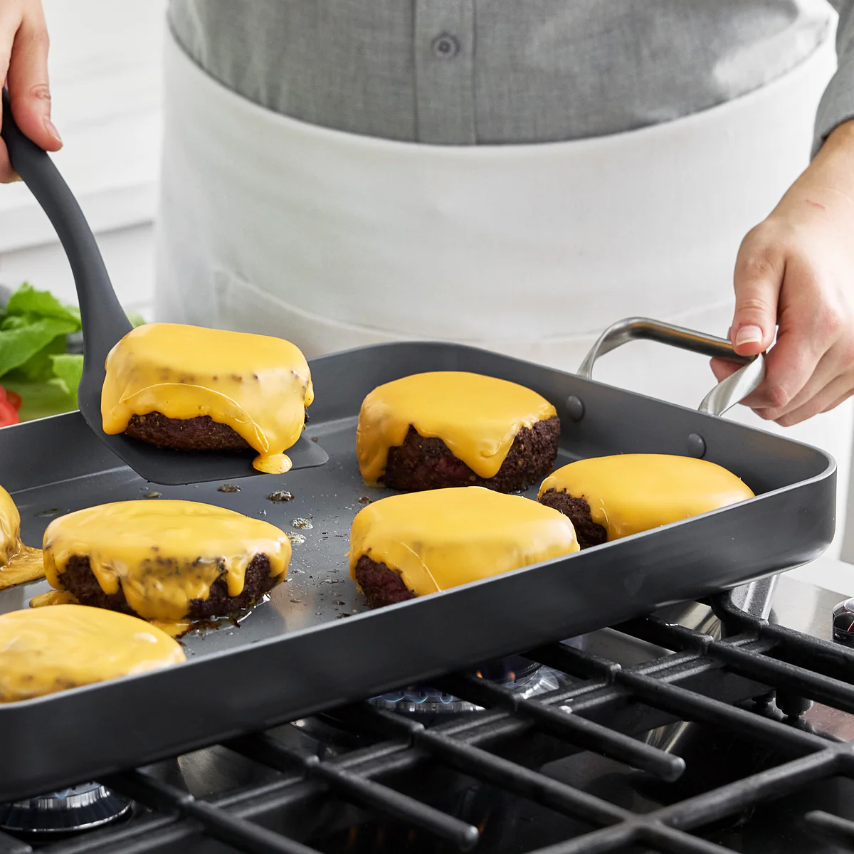 Valencia Pro Ceramic Nonstick 18" x 11" Double Burner Griddle - Image 7