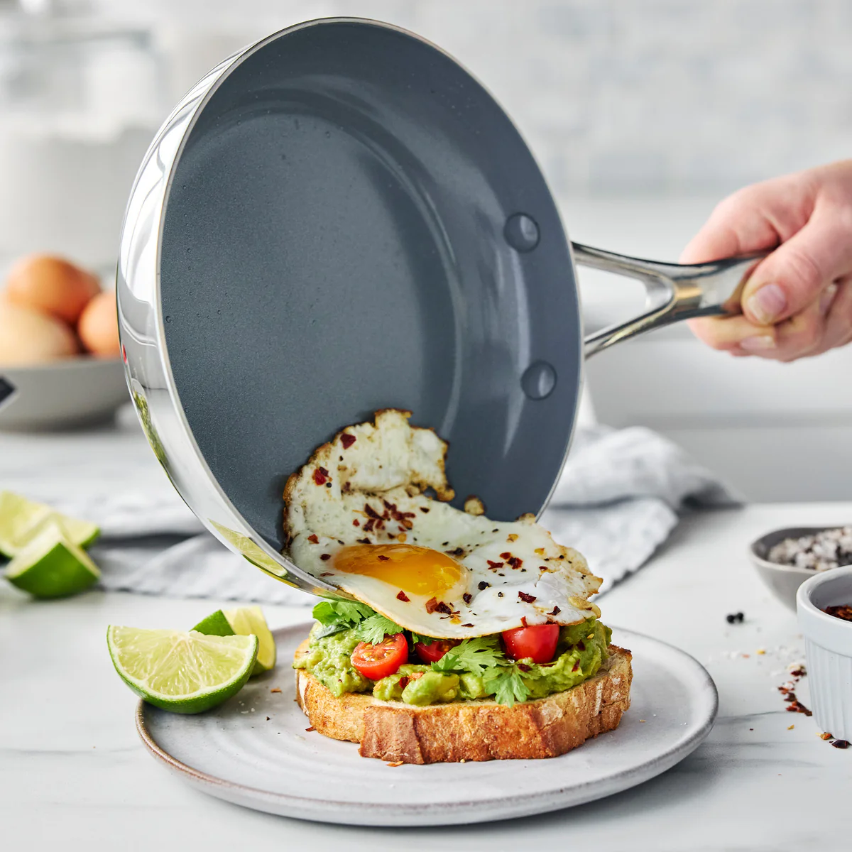 Valencia Pro Stainless Steel 8" and 10" Frypan Set - Image 8