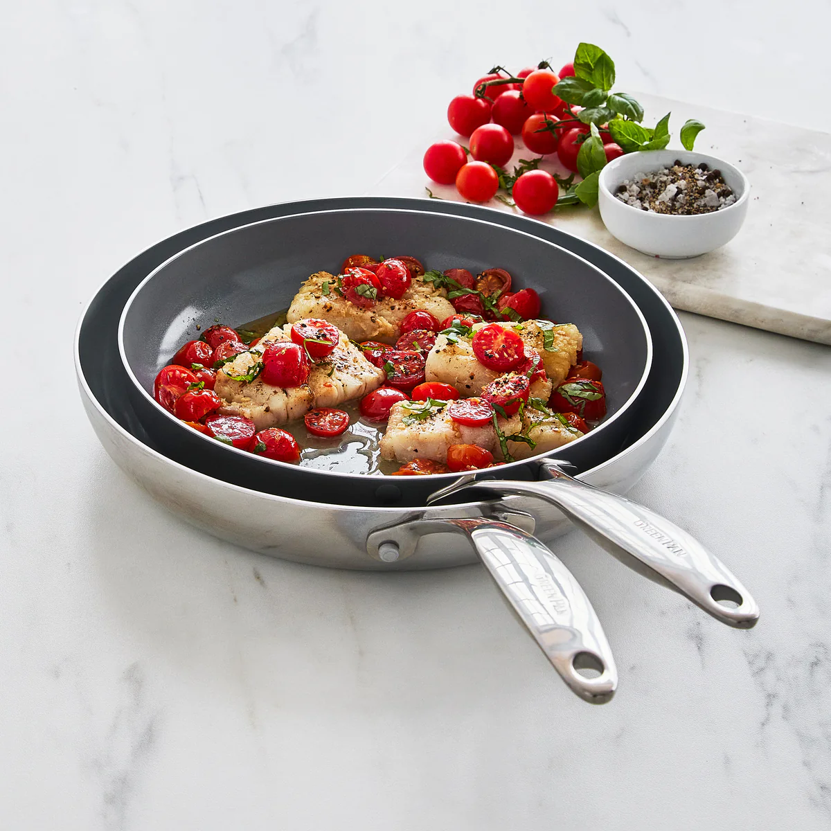 Valencia Pro Stainless Steel 8" and 10" Frypan Set - Image 9